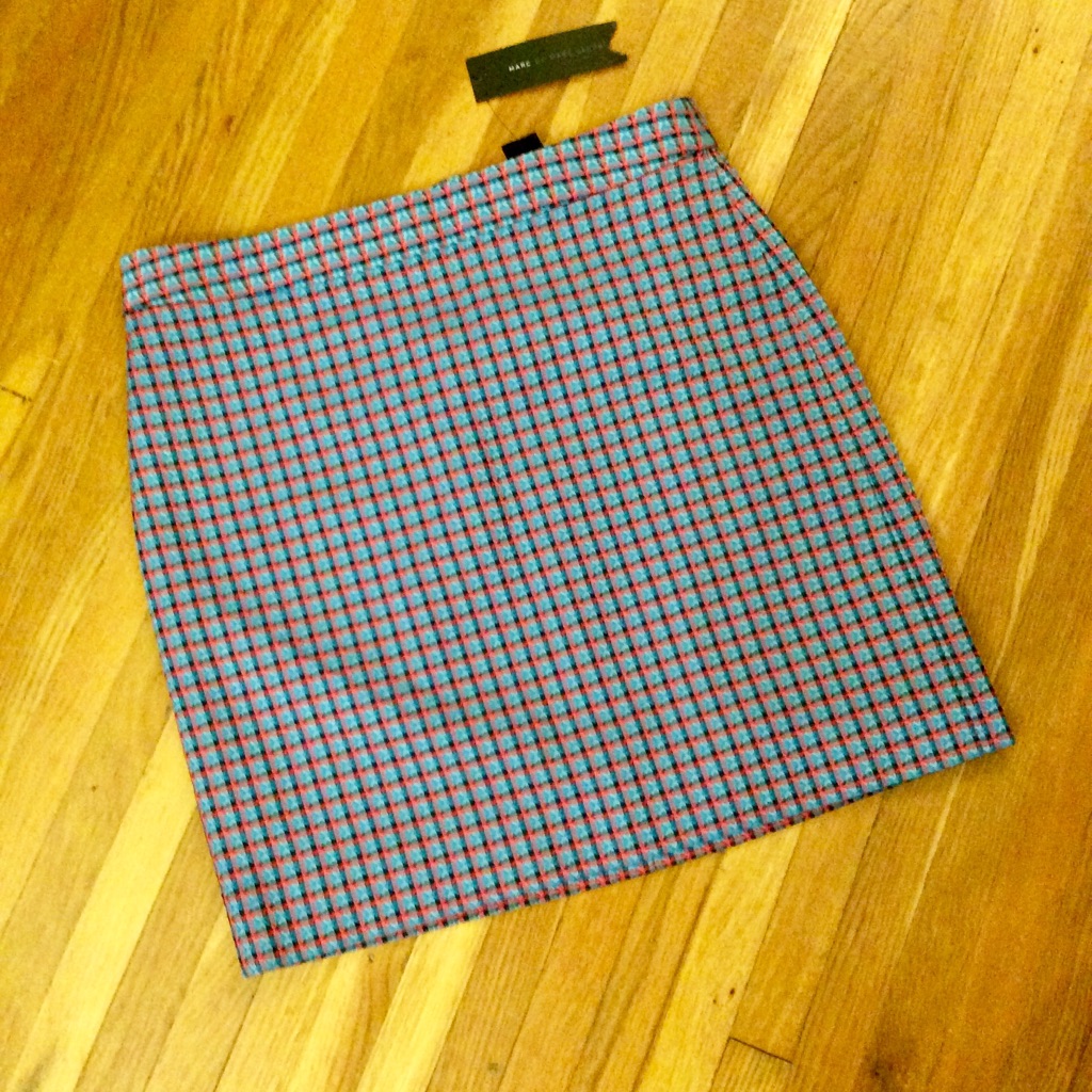 Marc By Marc Jacobs Skirt Blue Red Plaid Brand New